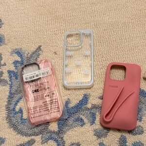 Incoco Pink and Clear Phone Case Trio